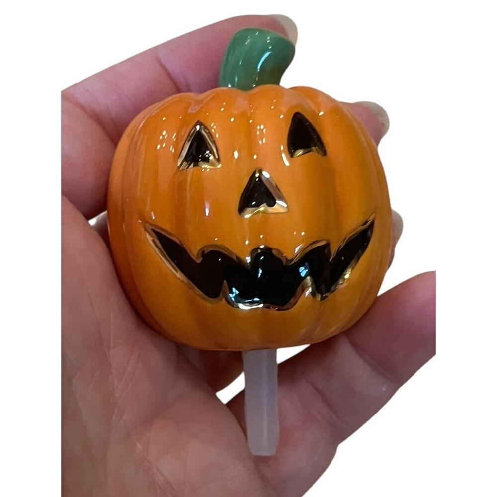 2 Nora Fleming Minis Halloween Scaredy Cat A419 Jack-o-lantern Carved Cutie A216 - Picture 2 of 9
